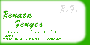 renata fenyes business card